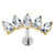 Titanium Internally Threaded Labrets 1.2mm - Titanium Claw Set Jewelled Diadem - SKU 71360