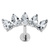 Titanium Internally Threaded Labrets 1.2mm - Titanium Claw Set Jewelled Diadem - SKU 71363