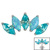 Titanium Threadless (Bend fit) (Infinity) Claw Set 5 Marquise Opal and Jewel Fan - SKU 71434