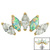 Titanium Threadless (Bend fit) (Infinity) Claw Set 5 Marquise Opal and Jewel Fan - SKU 71436