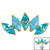 Titanium Threadless (Bend fit) (Infinity) Claw Set 5 Marquise Opal and Jewel Fan - SKU 71437