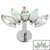 Titanium Threadless Labrets - Titanium (Bend-fit) (Infinity) Claw Set 5 Marquise Opal and Jewel Fan - SKU 71439