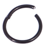 Black Titanium Hinged Segment Ring (Clicker) - SKU 71523