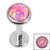 Titanium Internally Threaded Labrets 1.2mm - Titanium Bezel Set Opal Disk - SKU 71671