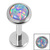 Titanium Internally Threaded Labrets 1.2mm - Titanium Bezel Set Opal Disk - SKU 71682