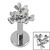 Titanium Internally Threaded Labrets 1.2mm - Steel Posy Of Flowers - SKU 71687