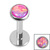 Titanium Threadless Labrets - Titanium (Bend-fit) (Infinity) Bezel Set Opal Disk - SKU 71716