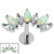 Titanium Internally Threaded Labrets 1.2mm - Titanium 7 Opal and Jewelled Marquise Crown - SKU 71791