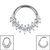 Titanium Raindrop Cluster Marquise Hinged  Ring - SKU 71808