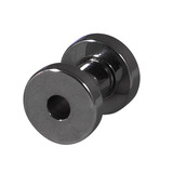 Black Steel Screw Flesh Tunnel - SKU 8119